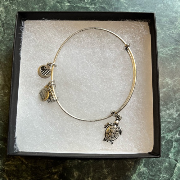 NIB Alex and Ani Charity Sea Turtle Silver Bangle - Picture 6 of 6
